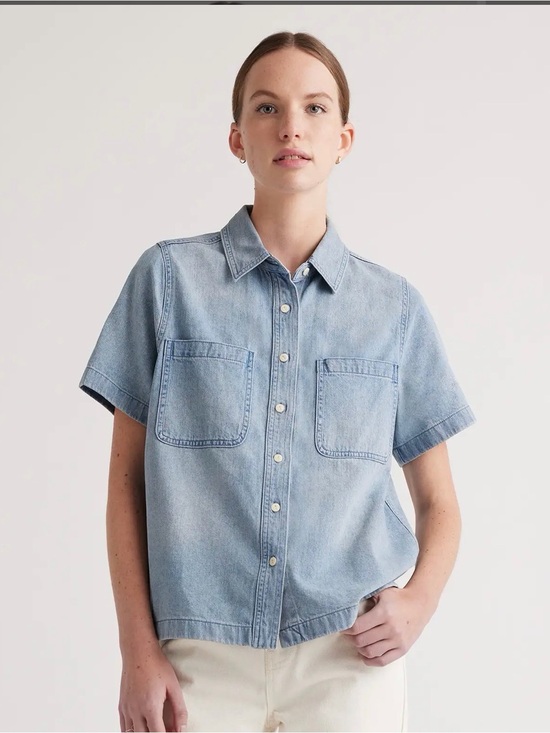 GAP Tops - GAP Light Blue Denim Button-Up Shirt